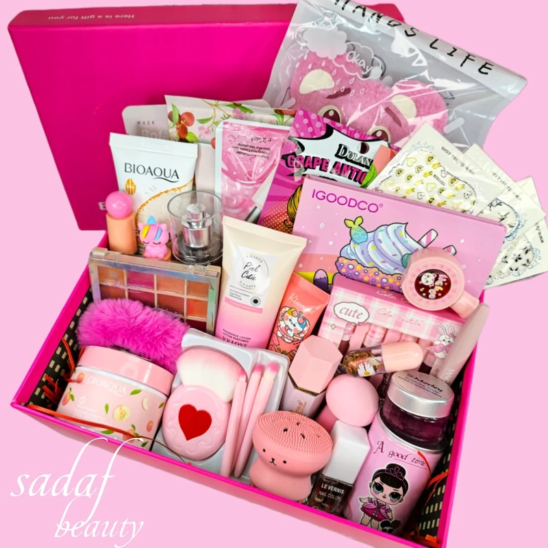 پک لوازم آرایشی صورتی ک09