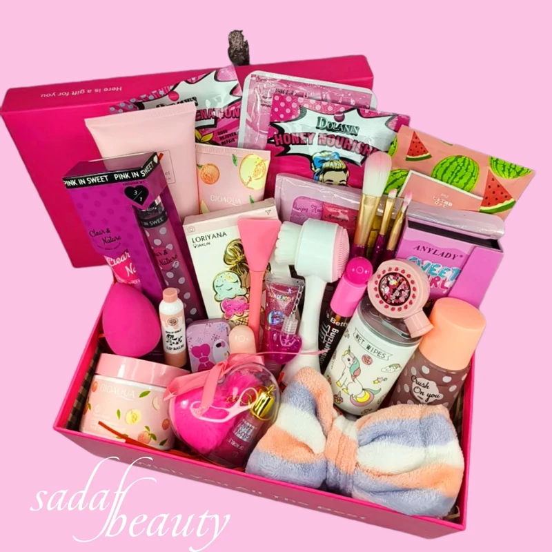 پک لوازم آرایشی صورتی کد06