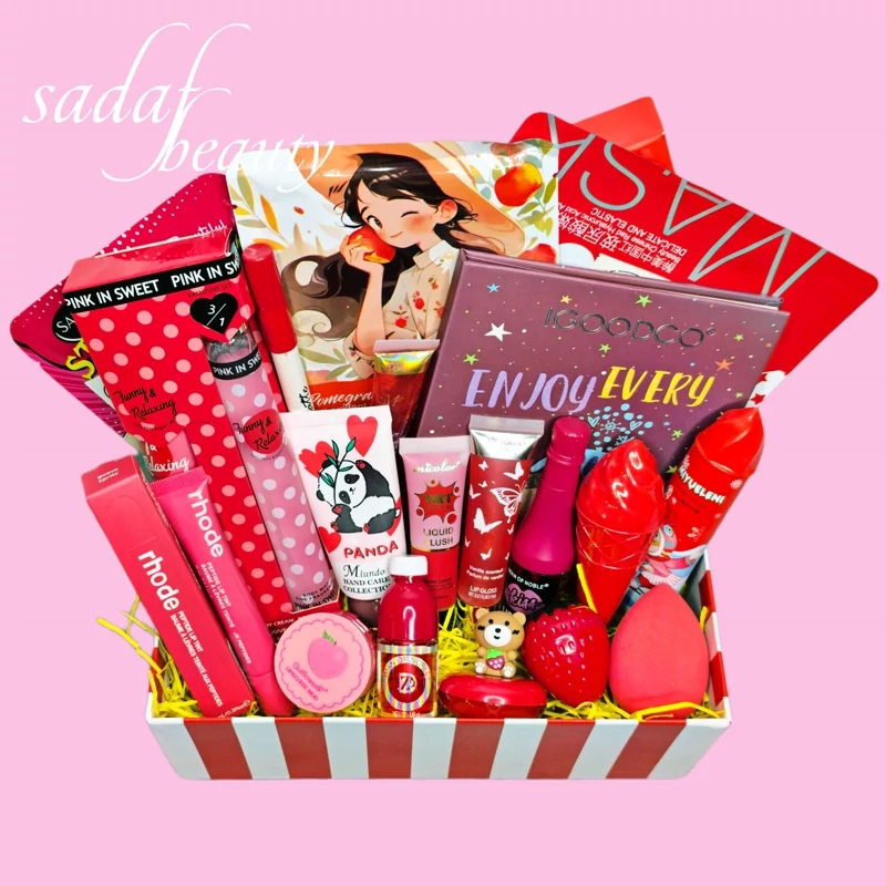 پک آرایشی قرمز کد091